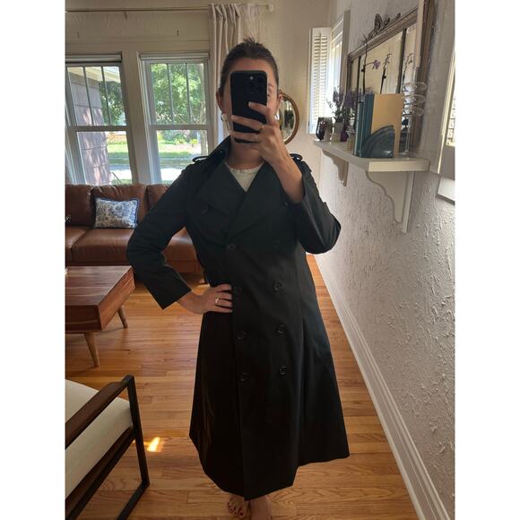 KNOT STANDARD Loro Piana System Black Trench Coat - Picture 14 of 16